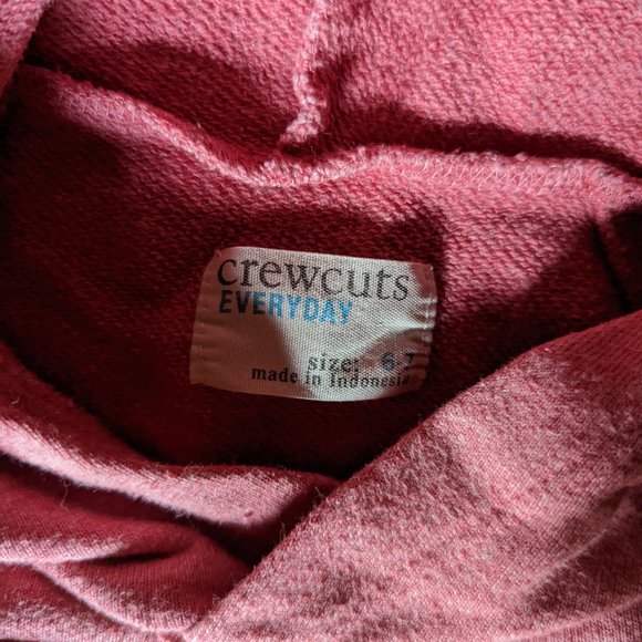 J. Crew CrewCuts Pink Hoodie |  Size 6-7 - Picture 2 of 8